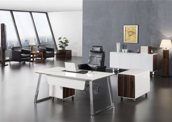 Latest Comfortable Walnut Executive Office Desk 0986