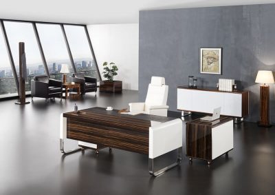 0985 High End Walnut Contemporary Office Desk